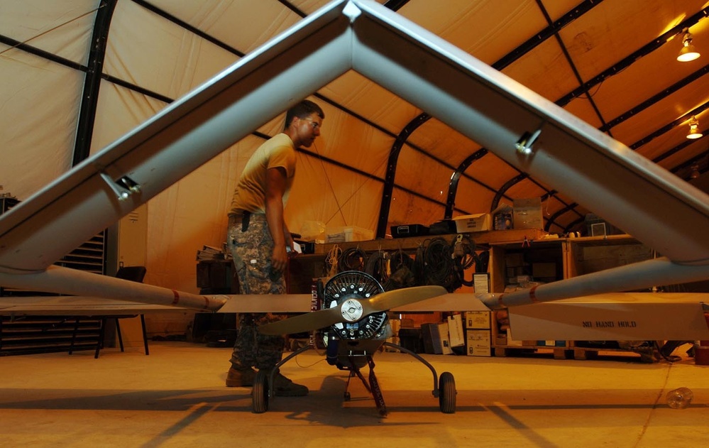 Task Force 49 unmanned aircraft cover the battlefield