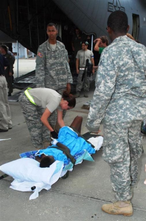 Maj. Gen. Bennett C. Landreneau and Gov. Bobby Jindal, tour Baton Rouge after Hurricane Gustav