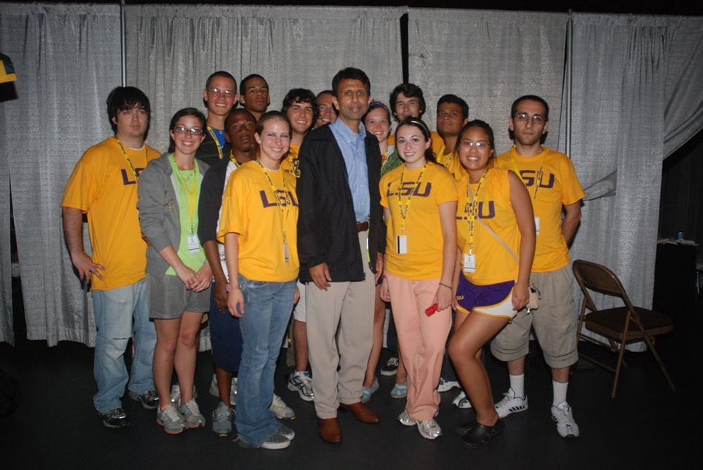 Maj. Gen. Bennett C. Landreneau and Gov. Bobby Jindal, tour Baton Rouge after Hurricane Gustav