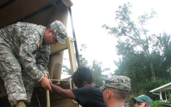 Louisiana Guardsmen Continue Search and Rescue Missions in Lake Charles After Landfall of Hurricane Ike
