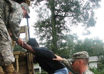 Louisiana Guardsmen Continue Search and Rescue Missions in Lake Charles After Landfall of Hurricane Ike