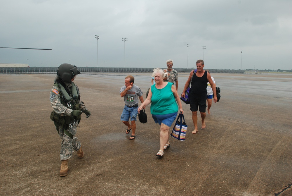 National Guard Rescues Three Households in Hackberry