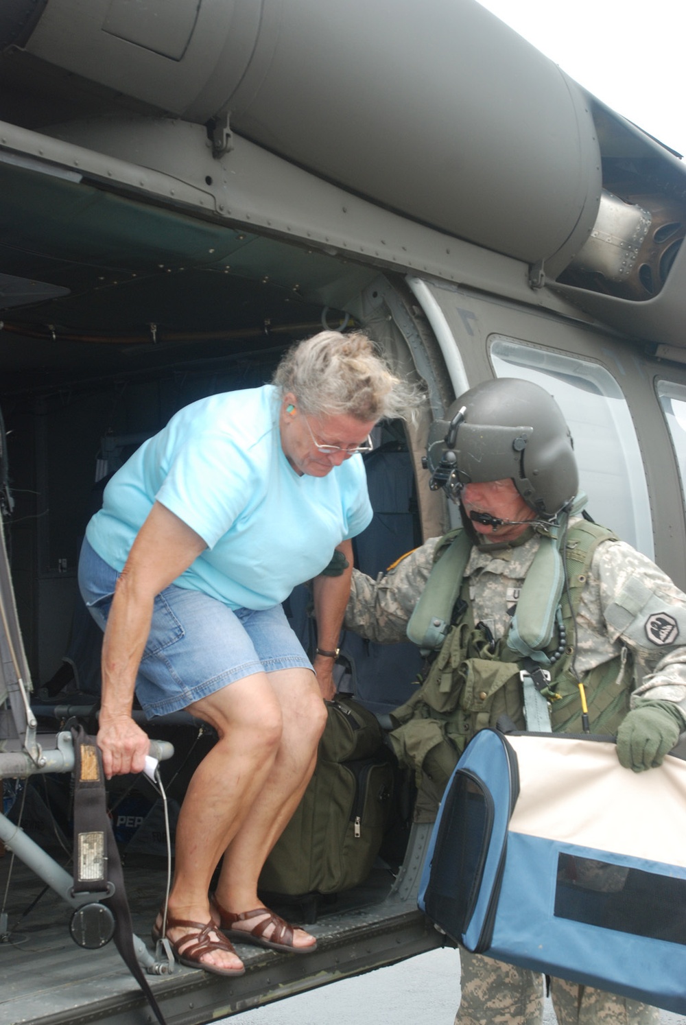 National Guard Rescues Three Households in Hackberry