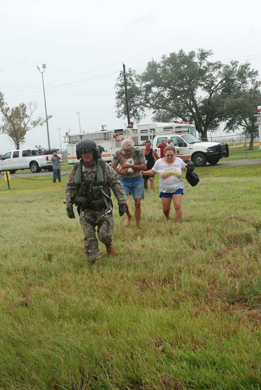 National Guard Rescues Three Households in Hackberry