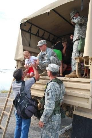Several Louisiana families rescued by National Guard after landfall of Hurricane Ike