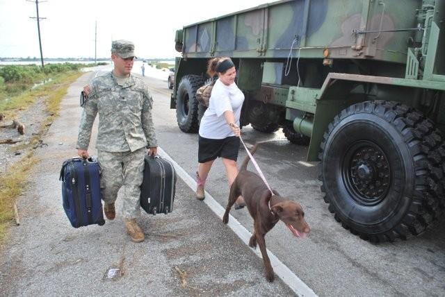Several Louisiana families rescued by National Guard after landfall of Hurricane Ike