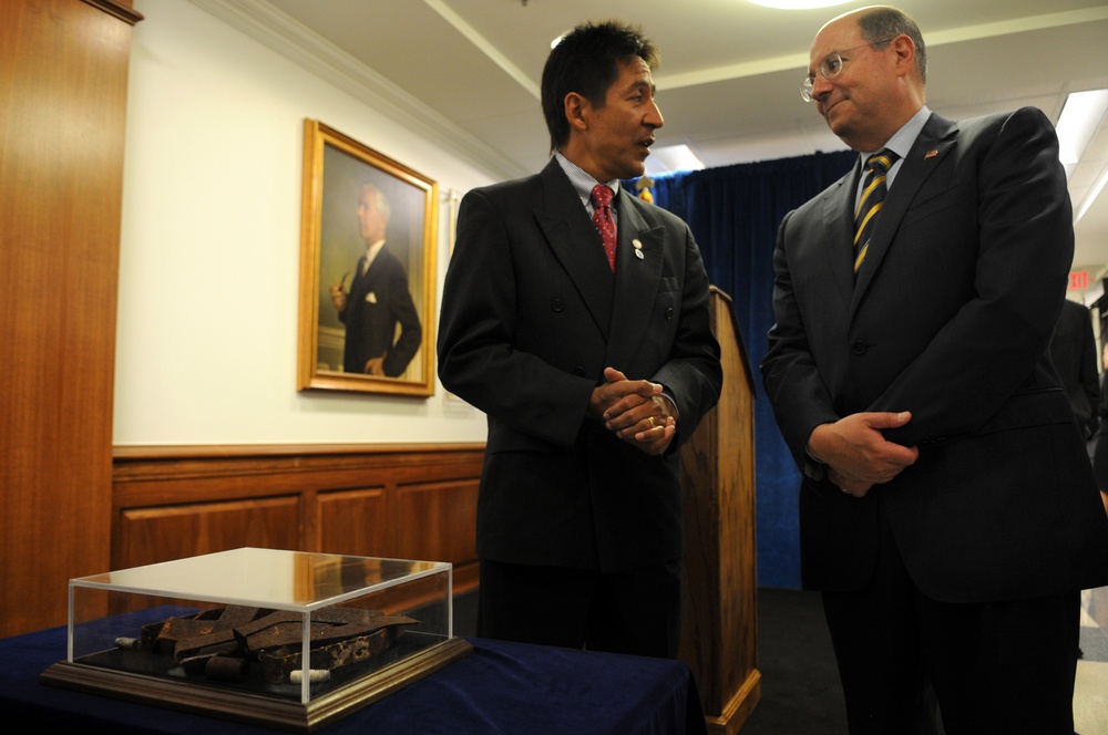 Ceremonial Presentation of Pentagon steel