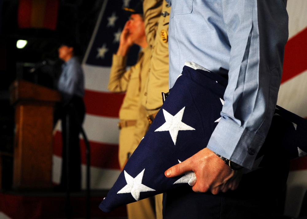 Flying World Trade Center Flag Among Sept. 11 Memorial Activities Aboard USS Peleliu