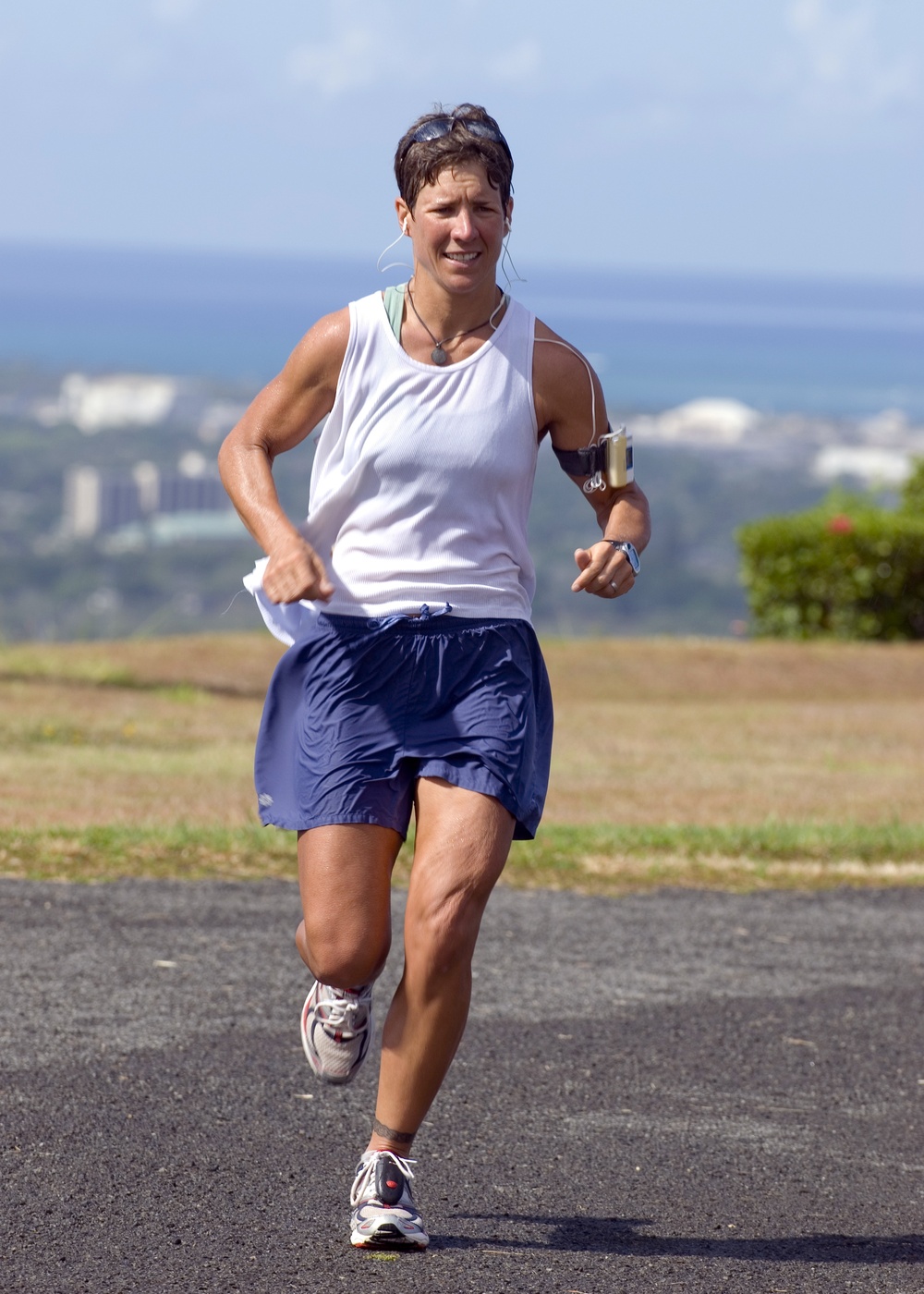 Cmdr. Kristin Barnes trains for the annual Ironman World Championship triathlon