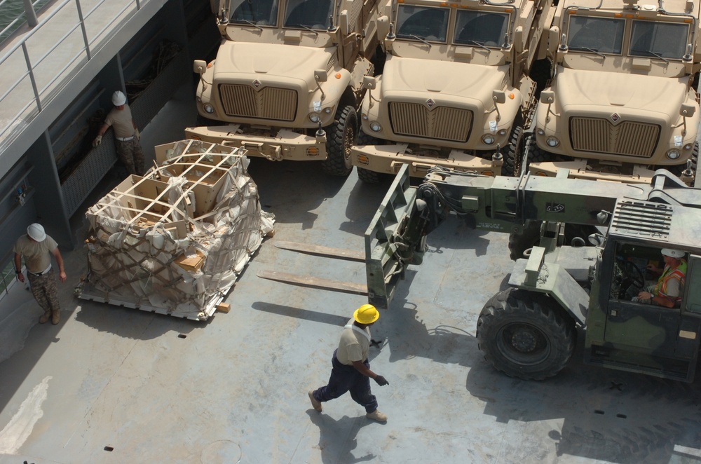 Army's First Intra-Theater Movement of MRAPs by Sea