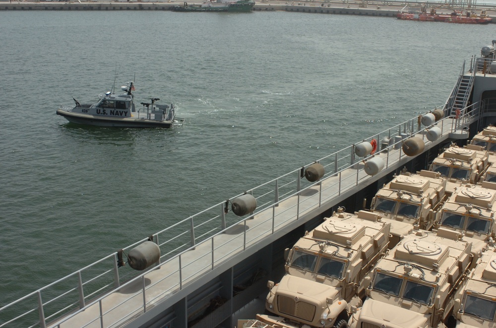 Army's First Intra-Theater Movement of MRAPs by Sea