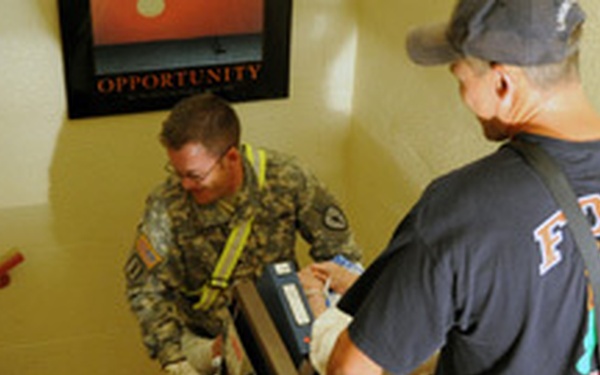 Indiana National Guard Helps Evacuate Flood Victims in NW Indiana