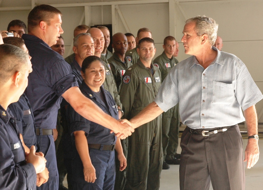 President Bush Surveys Hurricane Ike Damages