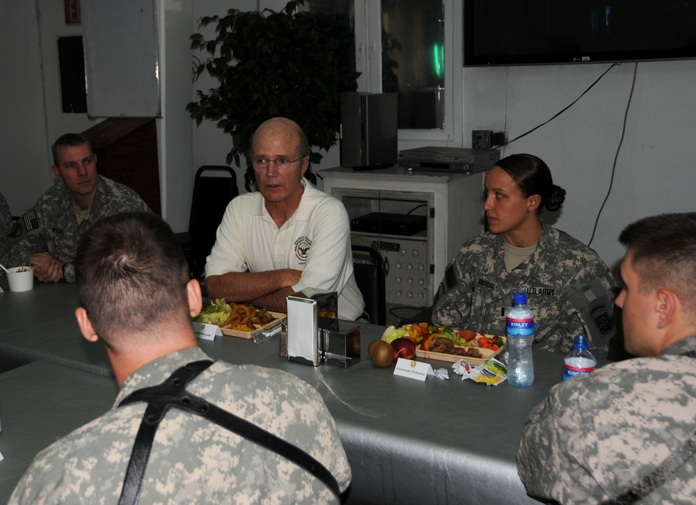 Secretary of the U.S. Army Visits Camp Eggers' Service members