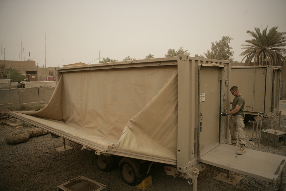Regimental Combat Team 1 soldiers prepare to turn Camp Fallujah over to government of Iraq