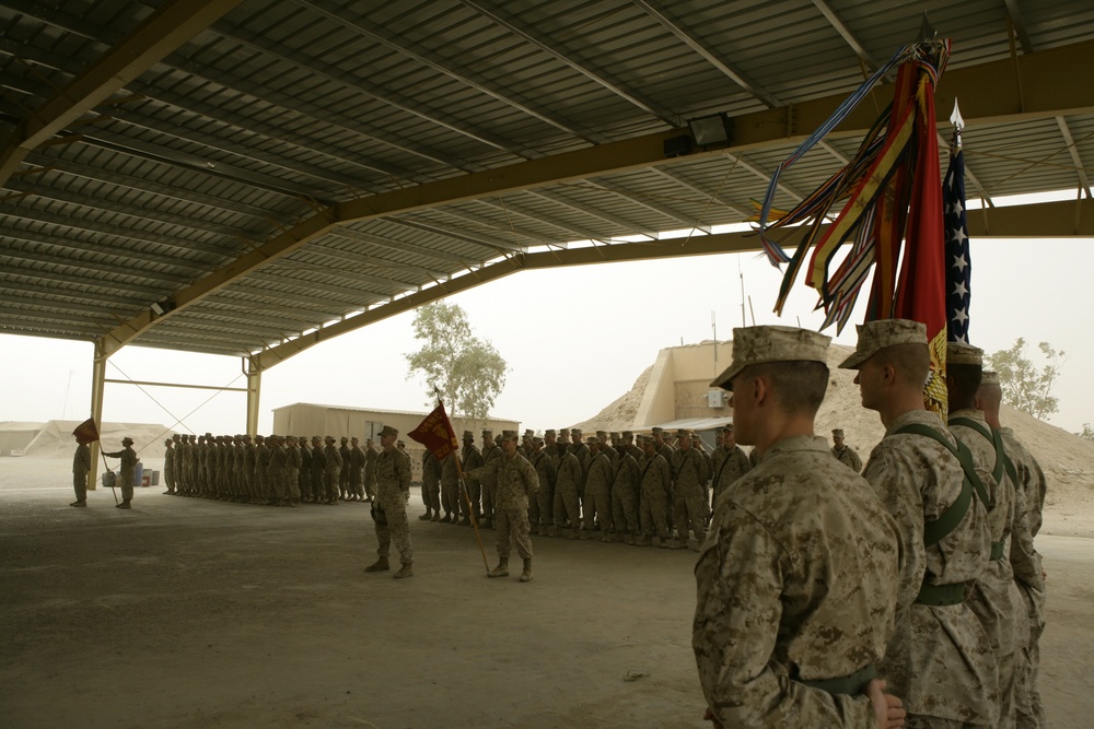 U.S. Marines Transfer Authority Ceremony in Taqqadum