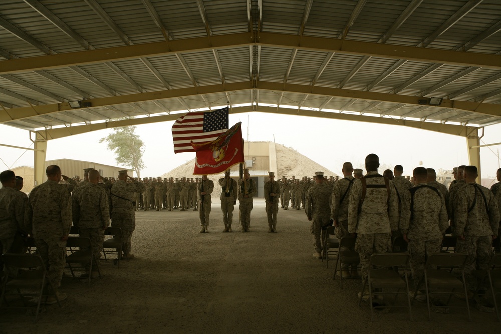 U.S. Marines Transfer Authority Ceremony in Taqqadum