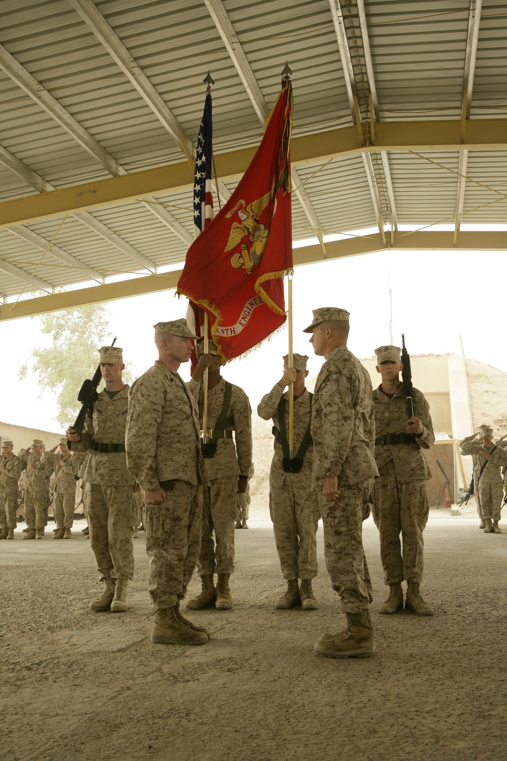 U.S. Marines Transfer Authority Ceremony in Taqqadum