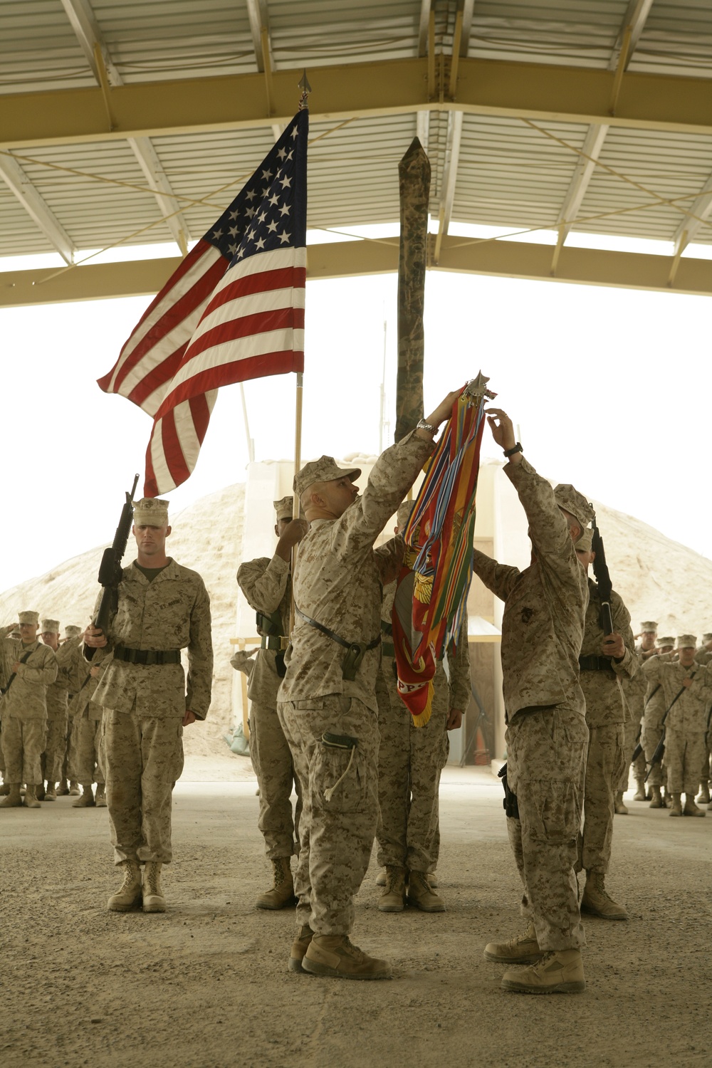 U.S. Marines Transfer Authority Ceremony in Taqqadum