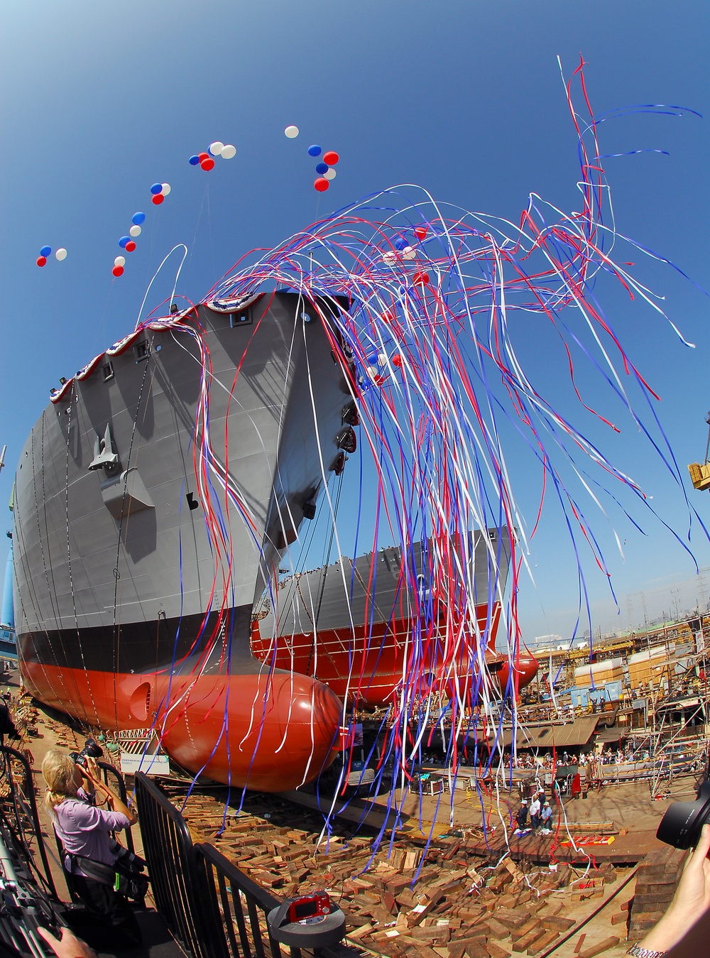 Sailor Honored at USNS Carl Brashear Launch Ceremony