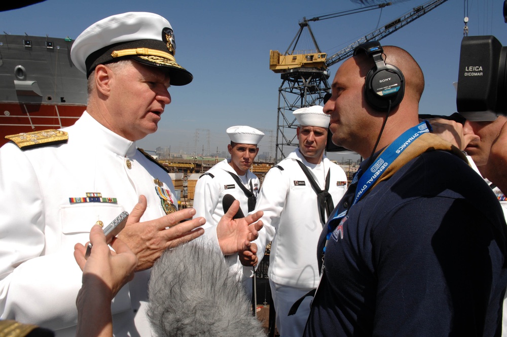 Christening, launch ceremony of USNS Carl Brashear