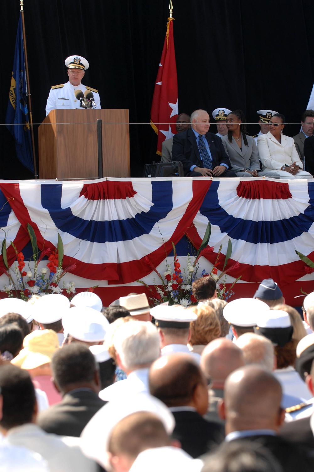 Christening, launch ceremony of USNS Carl Brashear