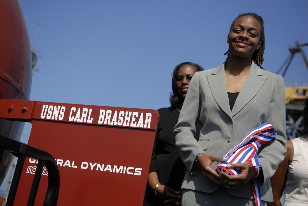 Launch ceremony of USNS Carl Brashear