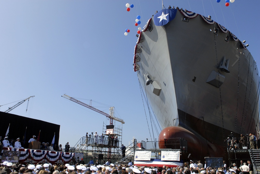 Launch ceremony of USNS Carl Brashear