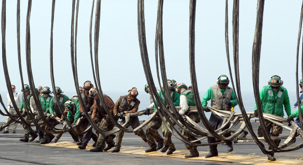 USS Ronald Reagan Flight Deck Drills