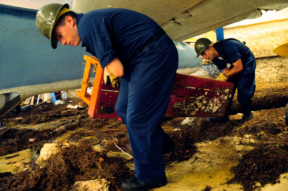 Sailors move sewage waste, debris from Lone Star Flight Museum