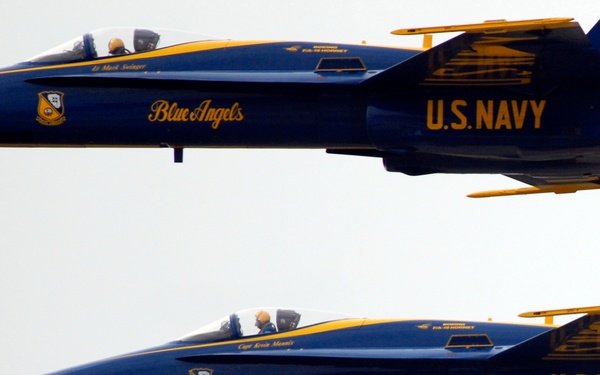 Blue Angels Soar During the 50th Anniversary Air Show at Naval Air Station Oceana