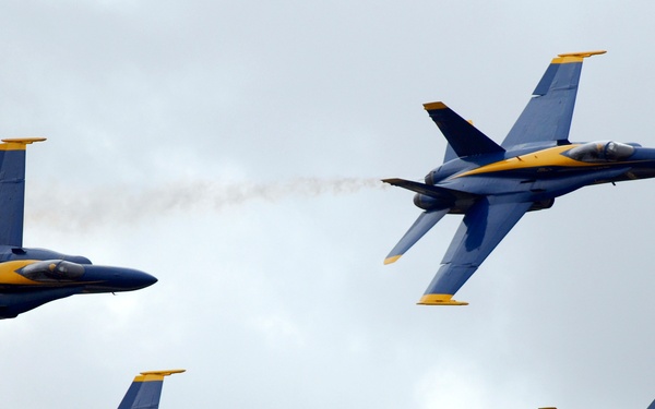 Blue Angels Soar during the 50th Anniversary Air Show at Naval Air Station Oceana