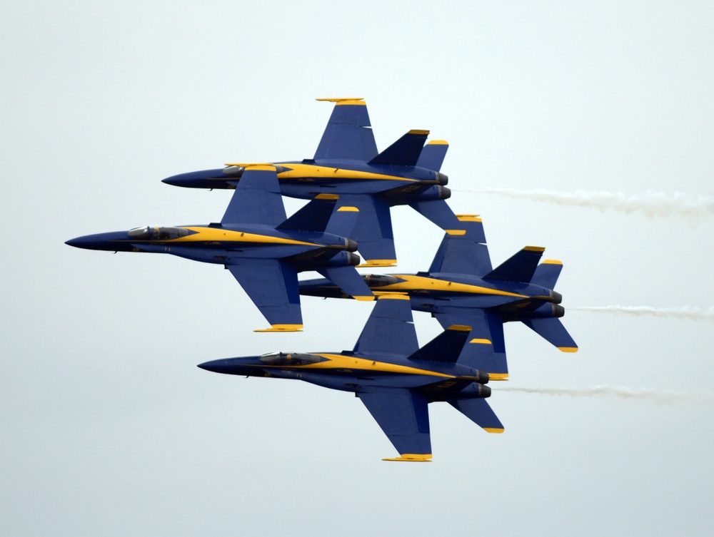 Blue Angels Soar during the 50th Anniversary Air Show at Naval Air Station Oceana