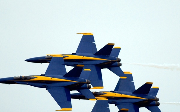Blue Angels Soar during the 50th Anniversary Air Show at Naval Air Station Oceana