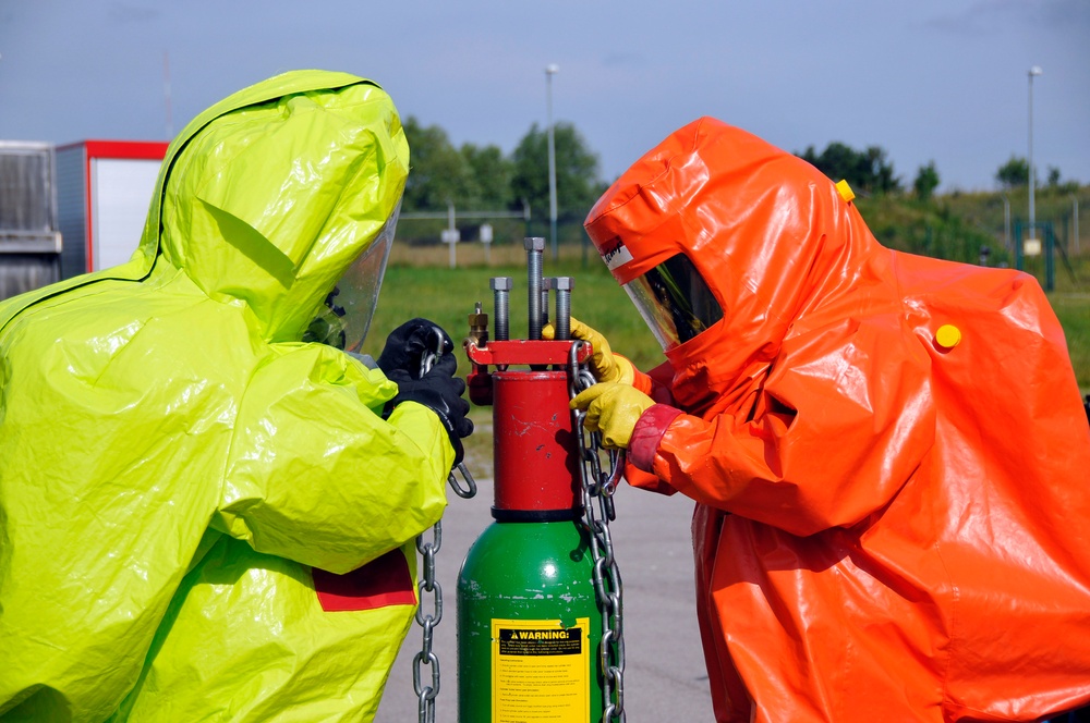 Suited up for fire training