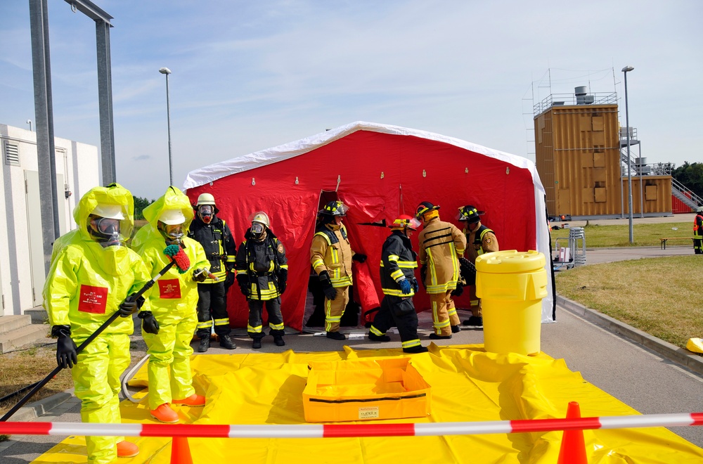 Suited up for fire training