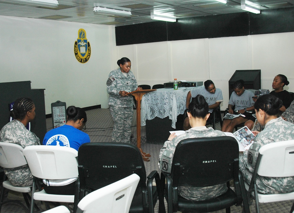 Book inspires female Soldier to host religious lock-in for deployed women
