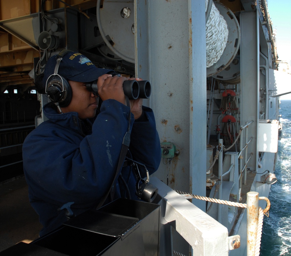 Sailors on USS Rushmore