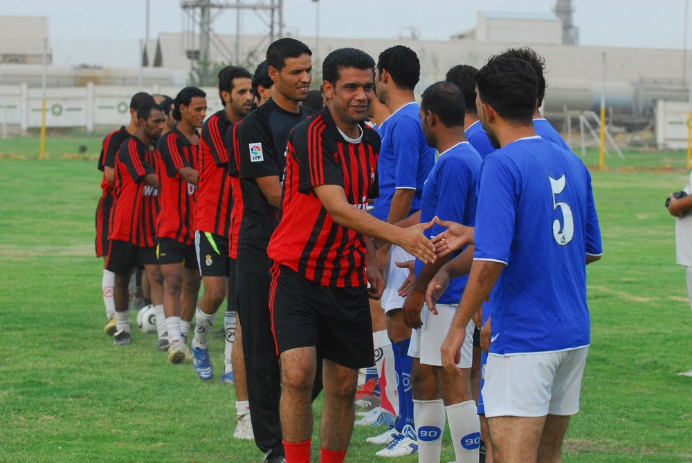 Raider Brigade Combat Team commemorates closing of Rashid Olympics with championship match