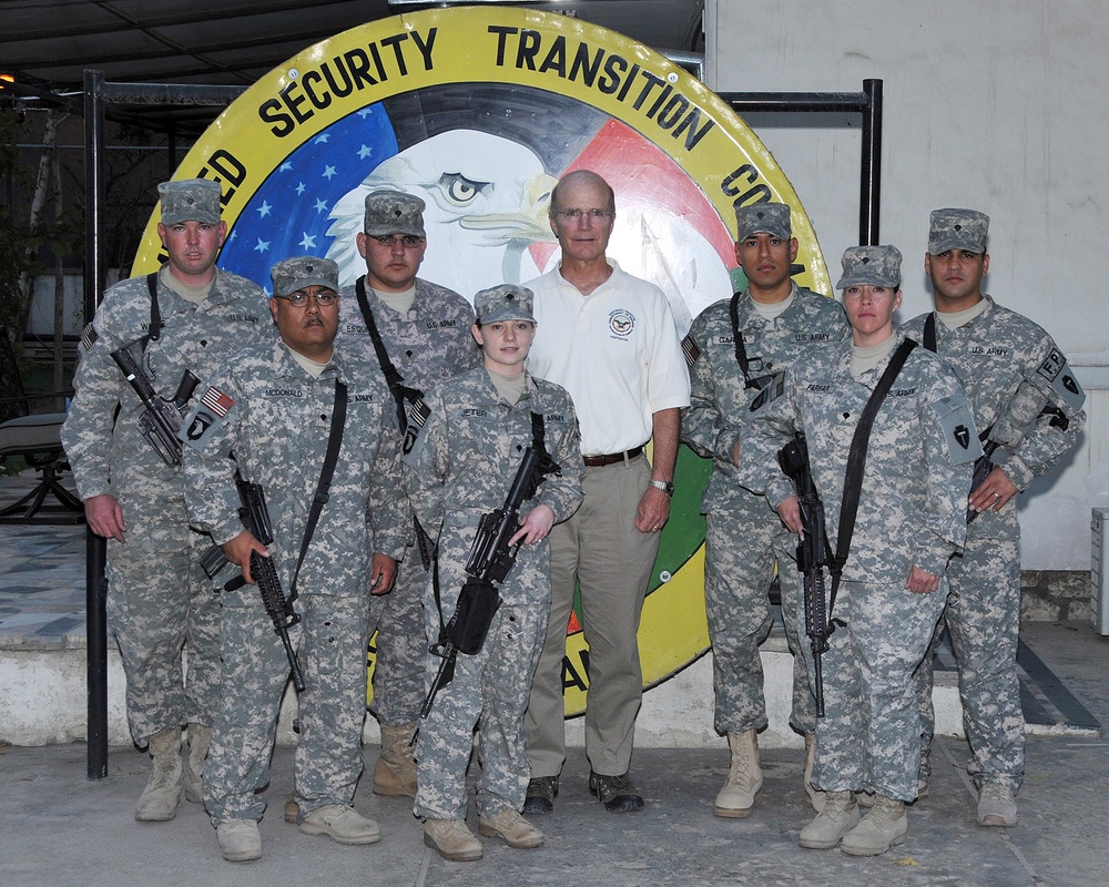 Secretary of the Army visits Camp Eggers' Service members