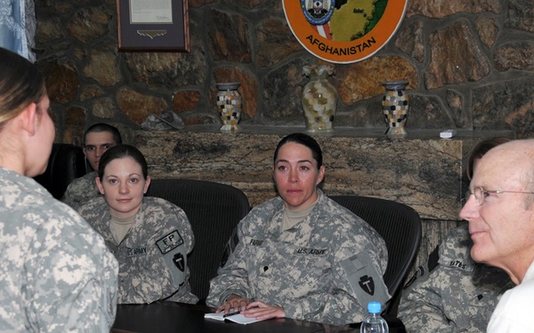 Secretary of the Army visits Camp Eggers' Service members
