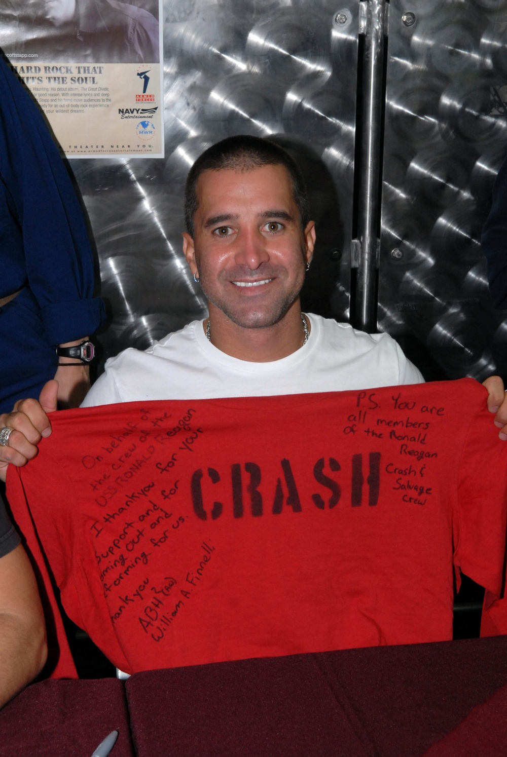 Scott Stapp on USS Ronald Reagan