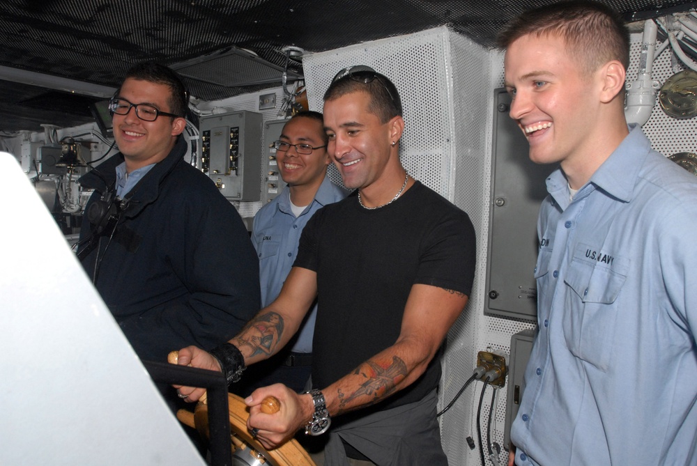 Scott Stapp aboard USS Ronald Reagan