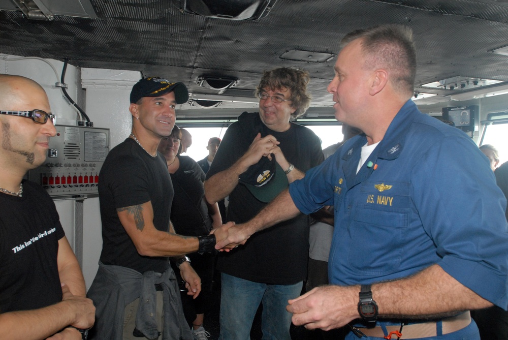 Scott Stapp aboard USS Ronald Reagan