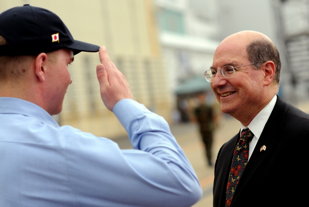 Secretary of the Navy visits Sailors assigned to Fleet Activities Sasebo