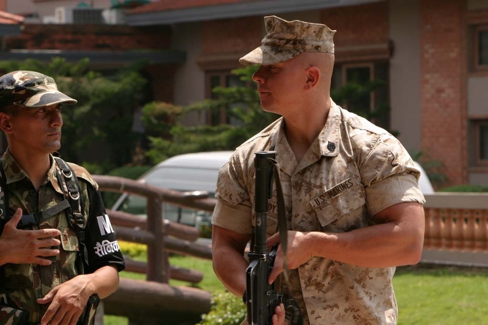 Nepalese, U.S. Military Policemen From Okinawa Share Tactics