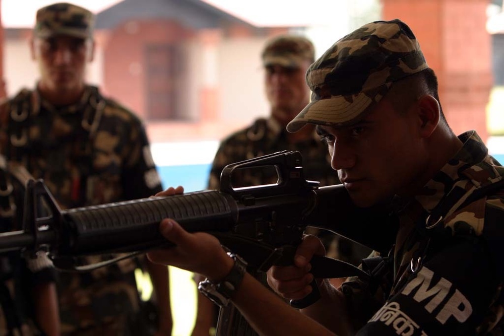 Nepalese, U.S. Military policemen from Okinawa share tactics