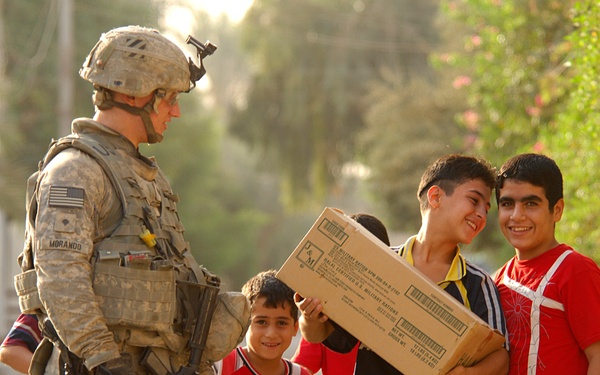 U.S. Soldiers, Working Dogs Search for Weapons Cache