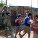 2nd Platoon issues soccer balls to &quot;Shanty Town&quot;