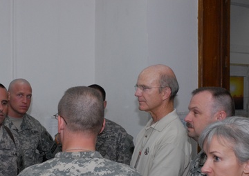Secretary of the Army Visits 126th Press Camp Headquarters